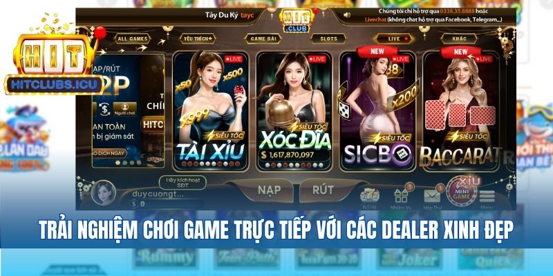 Sảnh livecasino với nhiều hot girl cực kỳ chất
